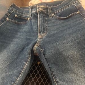 Lucky Brand Blue Skinny Jeans with Distressed Look